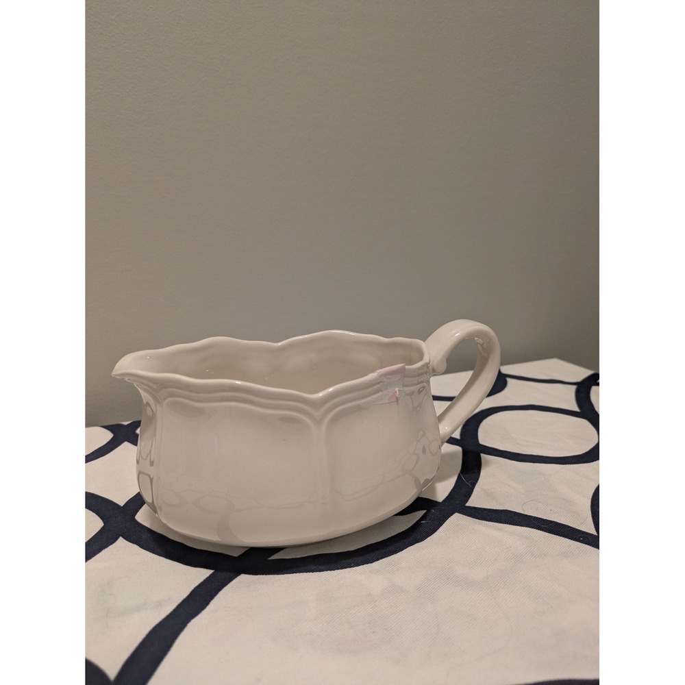 Harmony House Federalist Ironstone White Gravy Boat Plate Set Farmhouse Japan